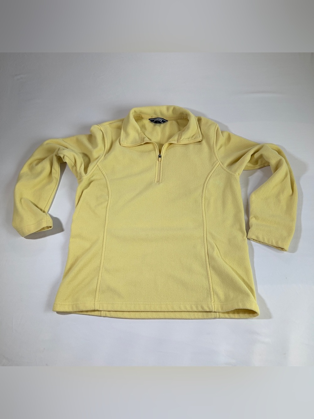 Butter Yellow Quarter-Zip Fleece Pullover